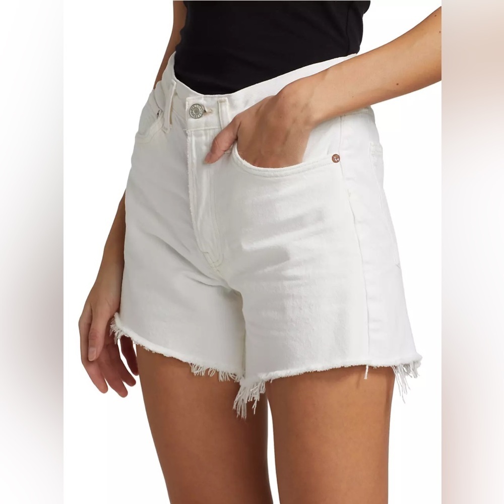 Agolde White Jean Shorts